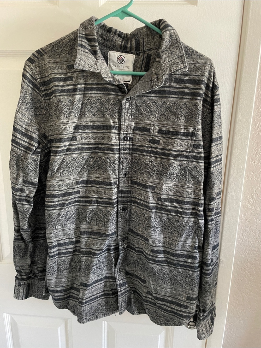 On The Byas Men's Patterned Shirt Jacket L